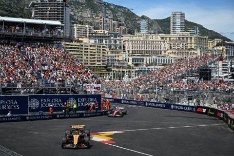 Norris leads Leclerc in the jewel in the F1 calendar