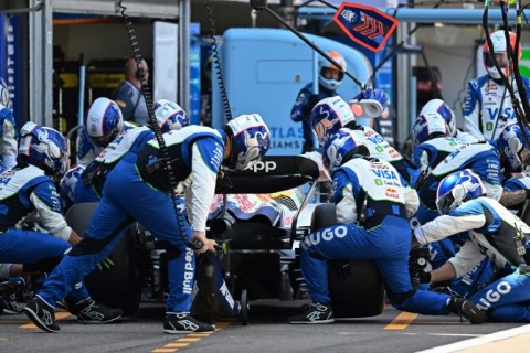Stop-go strategy: Isack Hadjar was able to minimise the cost of his pit stops as his Racing Bulls team opened gaps in the field by going slow