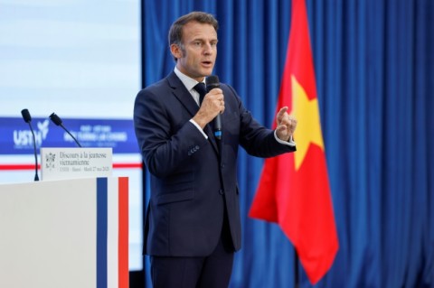 Macron is in Vietnam as part of a six-day Southeast Asian tour that includes Indonesia and Singapore