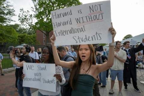 The suspension of visa processing came as Harvard students protested on Tuesday after the government said it intended to cancel all remaining financial contracts