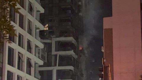 Aftermath of Iran strike near Israel's defence ministry in Tel Aviv