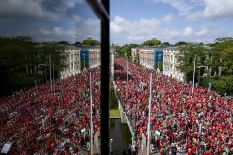 Organisers said that more than 150,000 people were on the march