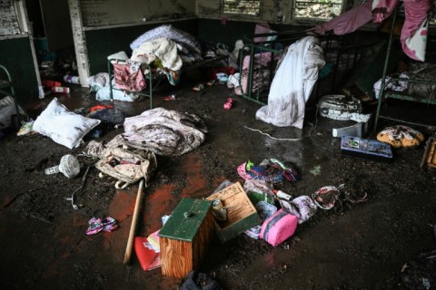 A view inside of a cabin at Camp Mystic, the site of where at least 20 girls went missing after flash flooding in central Texas