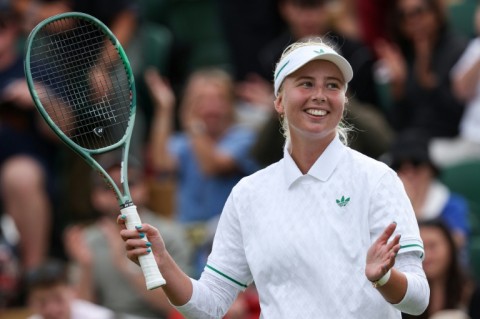 Big serving Dane Clara Tauson is into round four