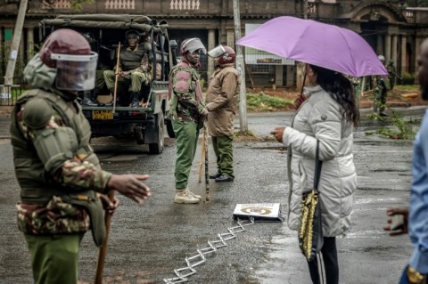 Kenyan police use tear gas to disperse protesters in the capital Nairobi