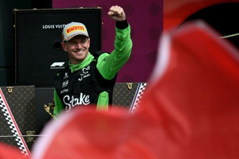 It took 239 races but was the sweeter for it as Sauber's Nico Hulkenberg recorded his first ever podium finish in the British Grand Prix
