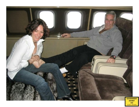 Disgraced late US financier Jeffrey Epstein -- shown with his former associate Ghislaine Maxwell -- is the object of powerful conspiracy theories in President Donald Trump's political movement