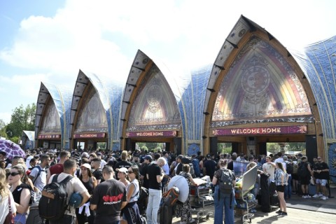 About 40,000 people were expected to spend the festival's first night at the 'DreamVille' campsite