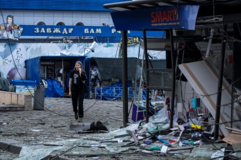 The attacks came moments before French Foreign Minister Jean-Noel Barrot arrived in Kyiv