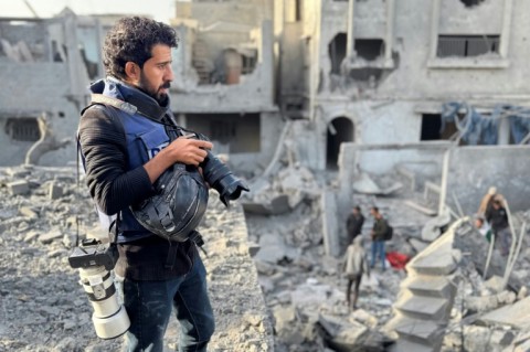 'We have no energy left due to hunger and lack of food,' said AFP photographer Omar al-Qattaa