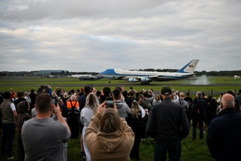 Air Force One landed at Prestwick Airport