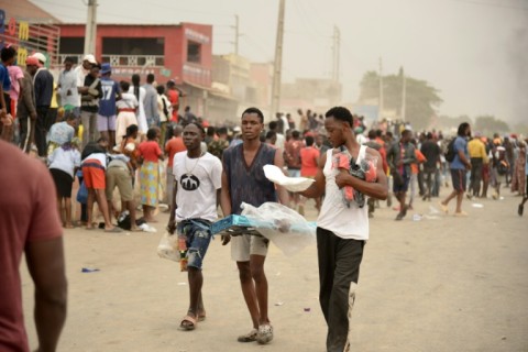 Several supermarkets were looted on the first day of a taxi strike