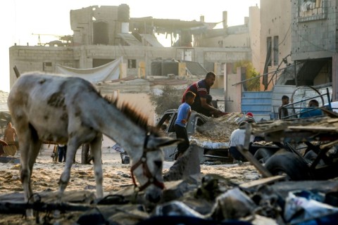Much of Gaza, a densely-packed territory of more than two million Palestinians, lies in ruins and the entire population has been displaced from home at least once