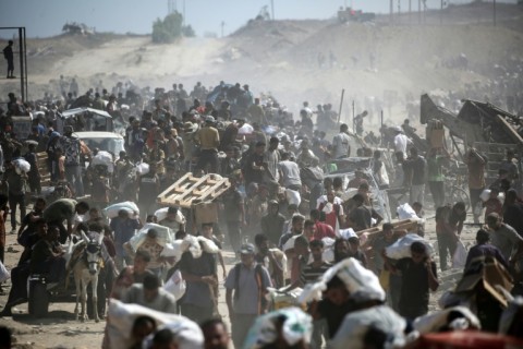 There has been chaos at the food distribution points run by the GHF