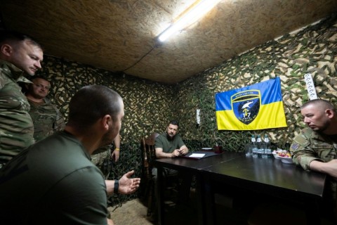 Ukraine's President Volodymyr Zelensky said he had visited the frontline in the Kharkiv region