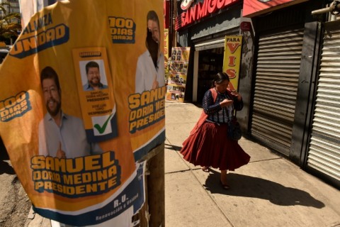 Two right-wing candidates are leading the race for president in Bolivia