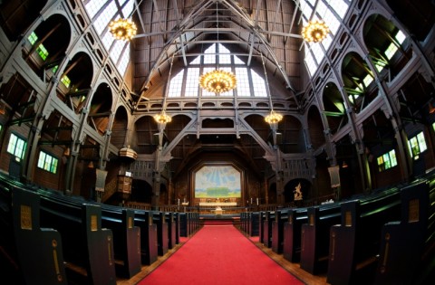 Inside the Kiruna Kyrka church