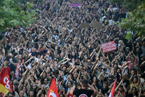 Hundreds protested in Marseille against the president and the government