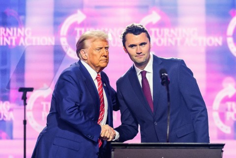 Charlie Kirk (R) was a close ally of President Donald Trump