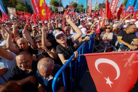 Protesters packed into Ankara's vast Tandogan Square