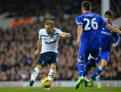 Harry Kane struck his first goal against Chelsea on New Year's Day 2015 - sacoring twice as Spurs won 5-3