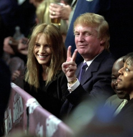 Donald Trump, shown here at a a Madison Square Garden boxing match with his then-girlfriend Melania, was once a New York party boy who mixed in the same circles as Sean Combs