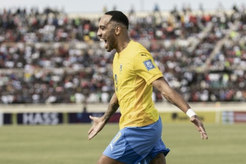 Gabon striker Pierre-Emerick Aubameyang scored four goals and was shown a red card