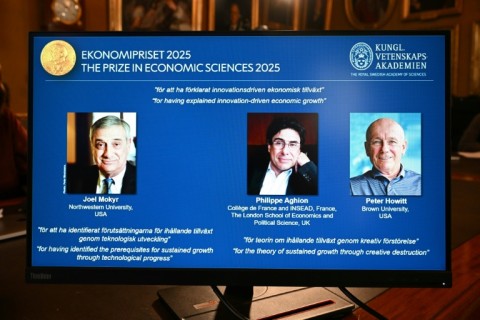The Nobel economics prize committee said the work of Joel Mokyr, Philippe Aghion and Peter Howitt answered questions about how technological innovation drives growth