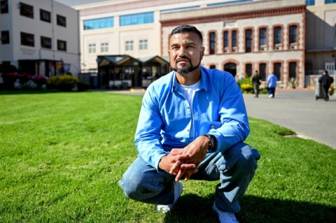 Miguel Sifuentes, 27 years into a life sentence for an armed robbery in which his accomplice killed a police officer, plays an inmate contemplating suicide in the short film 'Warning Signs'