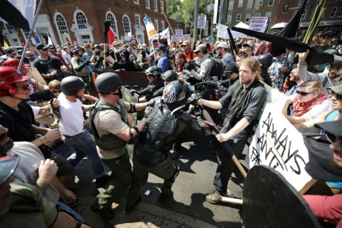 Neo-Nazis were blamed for the violence at the Charlotteville riots in 2017