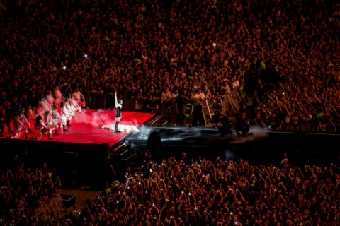 Lady Gaga -- seen here performing on Copacabana beach in Rio de Janeiro in May 2025 -- earned seven Grammy nominations