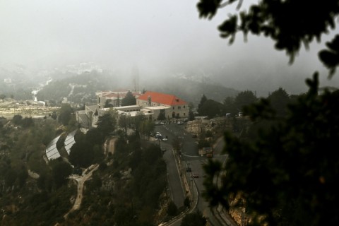 The monastery of Saint Maron in the mountain village of Annaya, pictured on November 12