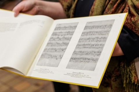 Two long-lost organ pieces written by a teenage Johann Sebastian Bach were presented in Germany on Monday