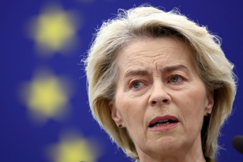 Von der Leyen said Russia showed no sign of really wanting to stop the fighting