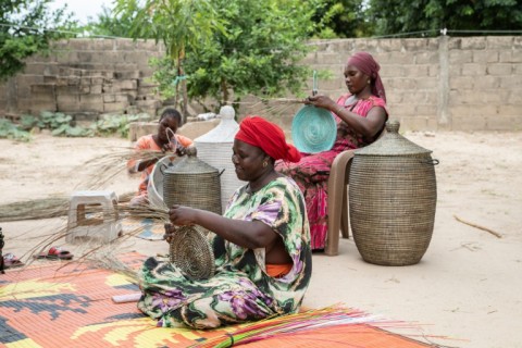 Basket weaver Adama Fall says at least four residents of her village Thiembe have sailed away in pirogues never to be heard from again