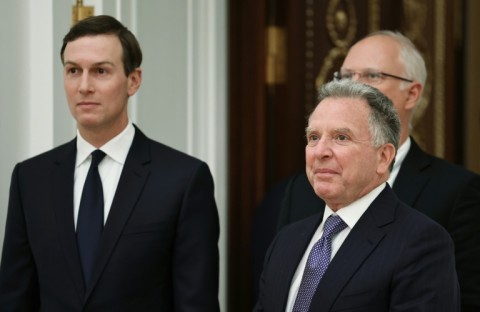 US President Donald Trump's special envoy Steve Witkoff (R) and Trump's son-in-law Jared Kushner (L) have shuttled across the Atlantic for the talks