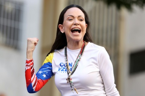 She was awarded the Nobel peace prize for challenging Venezuelan President Nicolas Maduro's grip on power