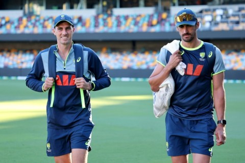 A fit-again Pat Cummins (L) is set to lead Australia's attack in the third Test against England with Mitchell Starc (R)
