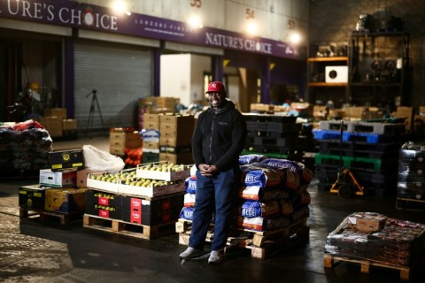 Leandro Cristovao from Angola, who packages produce for London restaurants, schools and hotels, says the night-time workers are like ghosts