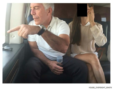 Pictures included in the Epstein files include many aboard the former financier's private jet, with potential victims' faces blacked out