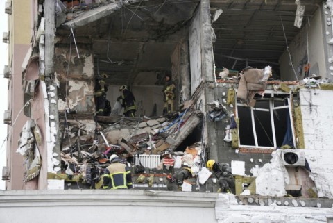 The Ukrainian leader says some 500 drones and 40 missiles pounded the capital and its region