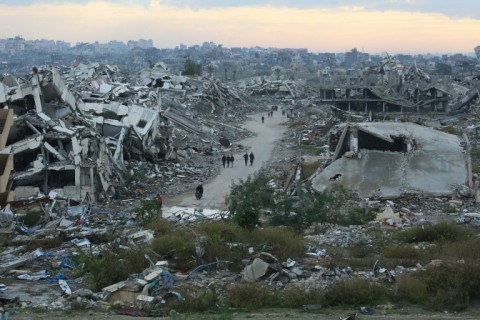 Much of the Gaza Strip has been left in total ruin by the war