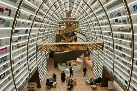 Some bookstores in China now invest in creating interiors meant to be photographed, said Beijing-based architect Zheng Shiwei