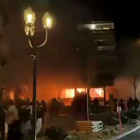 Videos posted to social media showed the moments leading up to the tragedy -- and its tragic aftermath. This screengrab is from the X account of @Tyroneking36852, a tourist from New York who told AFP he saw people running and screaming from the venue