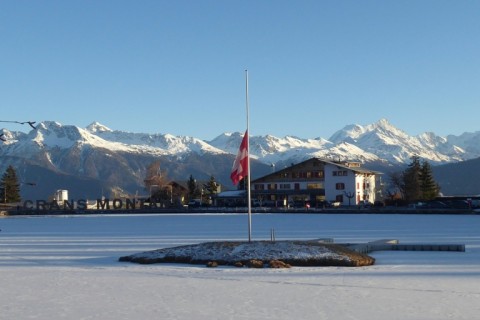 The Swiss flag is flying at half-mast in Crans-Montana