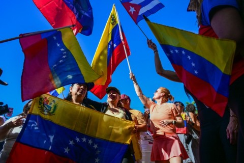Venezuelans also celebrated in the US state of Florida