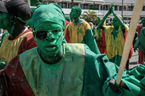 Senegal supporters wait to greet their heroes