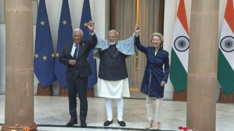 EU leaders meet Indian PM to formalise huge trade deal
