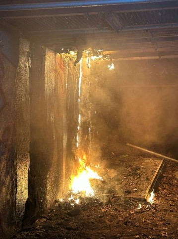 An arson attack destroyed high-voltage power cables, seen in a handout photo from network operator Stromnetz Berlin