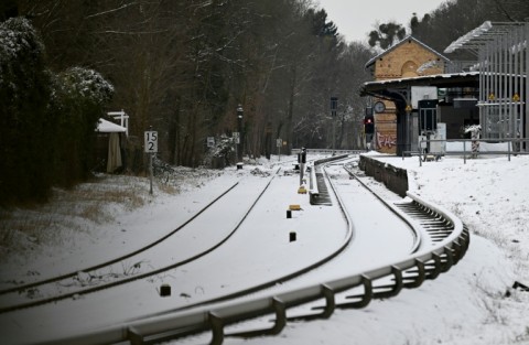 Berlin's Schlachtensee railway station was closed as the January power outage ground trains to a halt